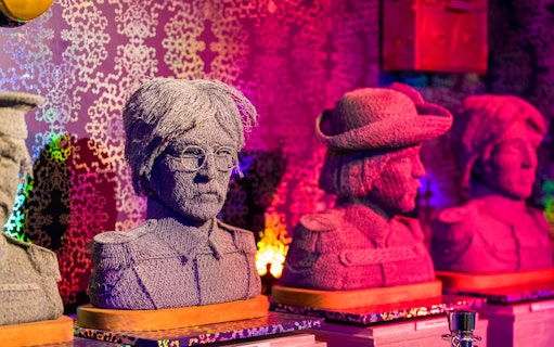 Bust sculptures at Ripley's Believe It or Not! exhibit.