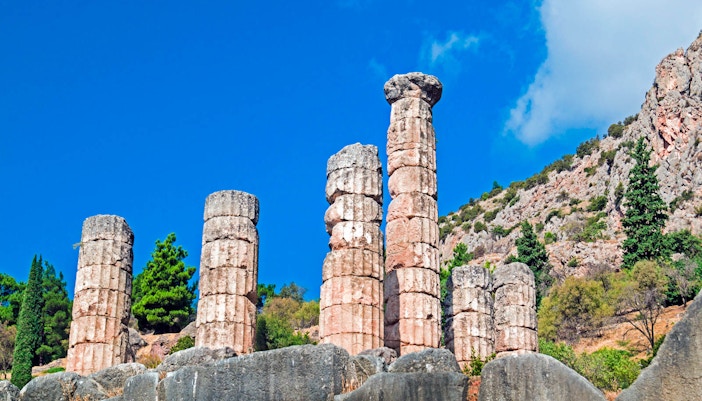 The Temple of Apollo in Delphi