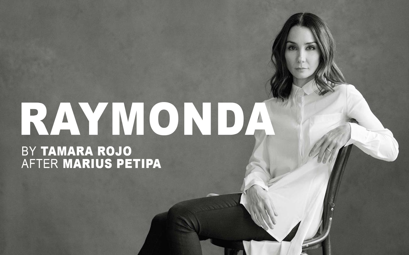 Raymonda ballet promotion featuring Tamara Rojo, inspired by Marius Petipa.