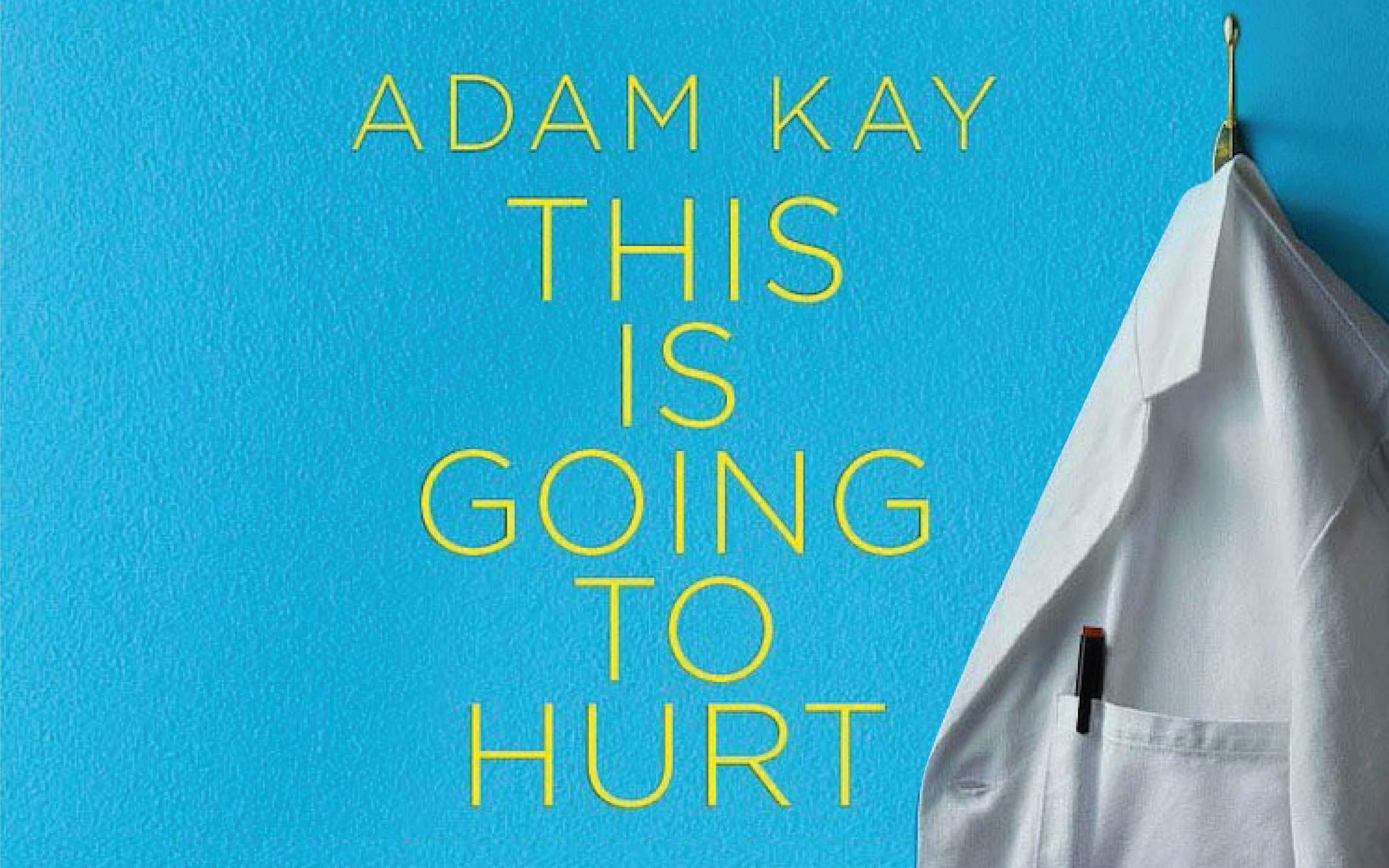 Adam Kay: This Is Going to Hurt cover with a doctor's coat on a hook.