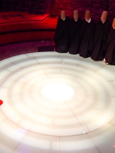 Whirling Dervishes performing at Hodjapasha Cultural Centre in Istanbul.