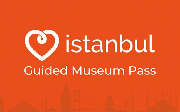 Istanbul Guided Museum Pass logo with city skyline silhouette