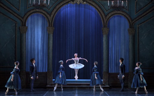 Ballet dancers performing on stage in "My First Ballet: Cinderella" production.