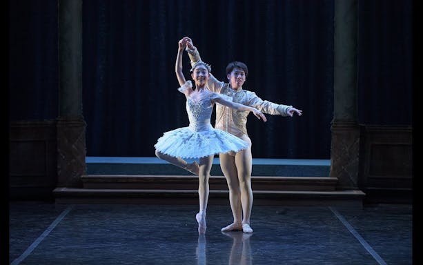 Ballet dancers performing My First Ballet: Cinderella on stage.