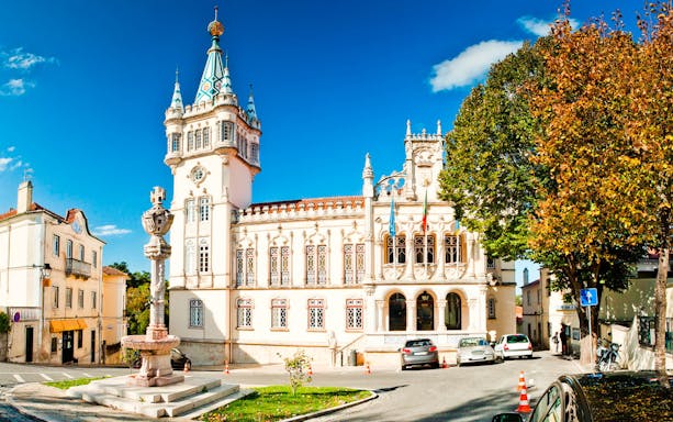 Sintra town hall with ornate architecture on Pena Palace & Sintra half-day tour from Lisbon.