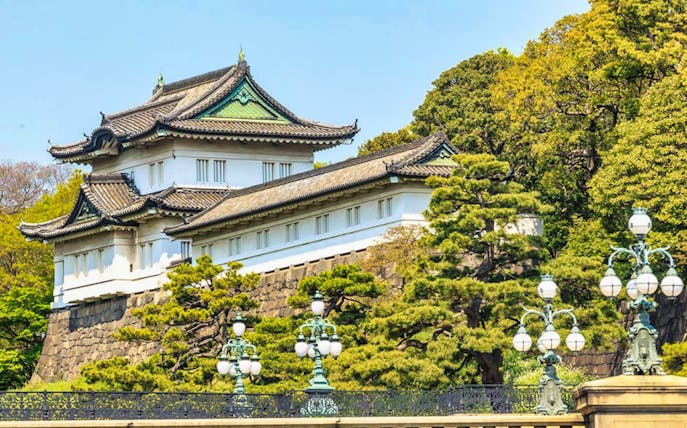 Tokyo Imperial Palace with traditional architecture and lush gardens on the Amazing Tokyo Morning Half Day Tour.