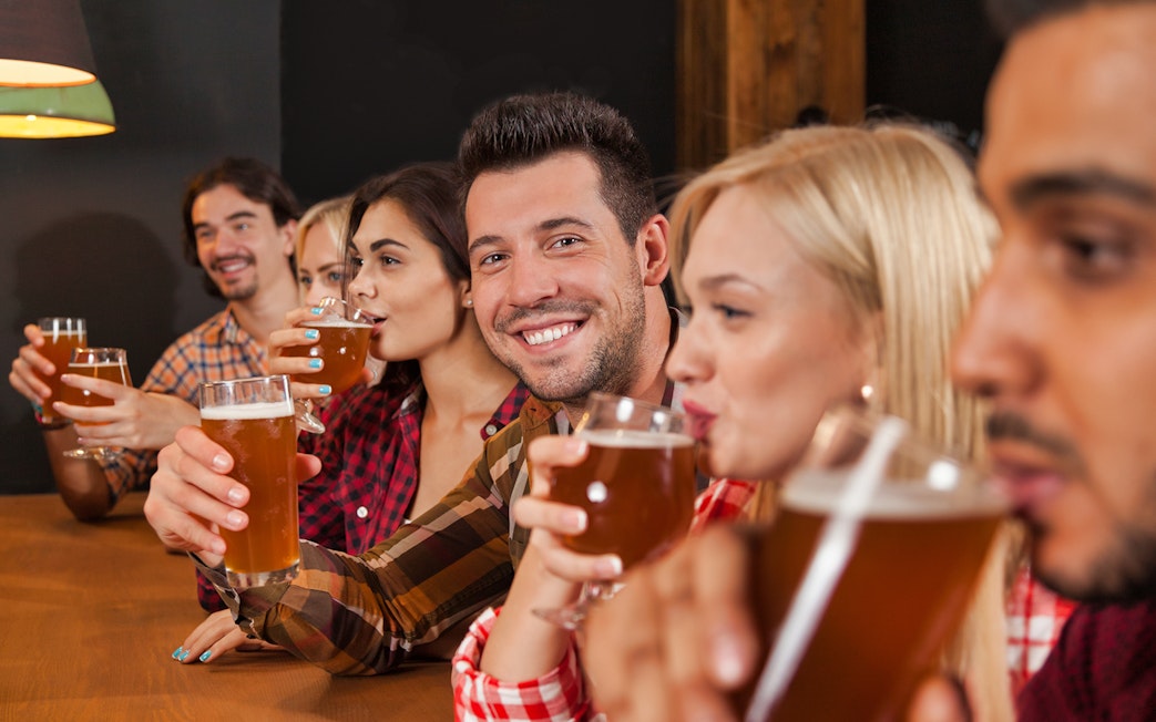 Group of friends enjoying beer on a 3-hour tour.