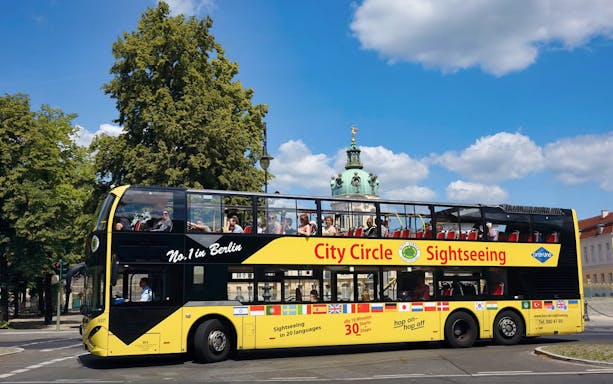 Berlin City Circle sightseeing bus near Charlottenburg Palace.
