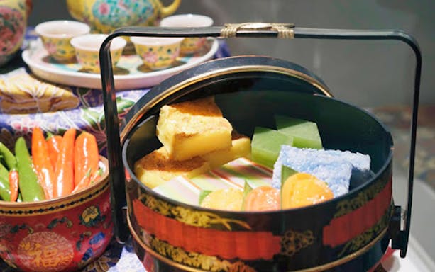 Traditional Malaysian desserts displayed at Wonderfood Museum.