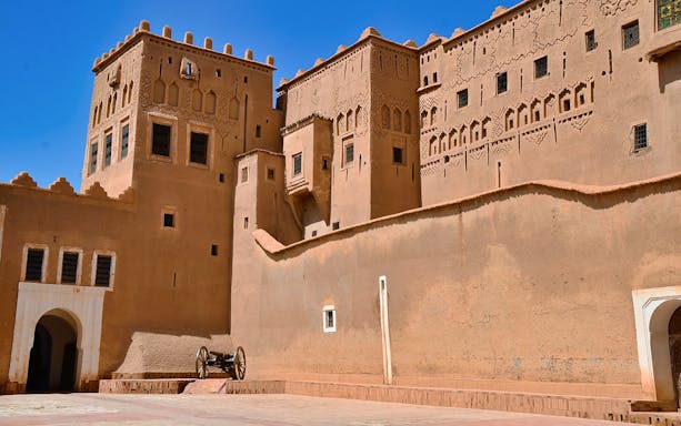 Kasbah Aït Benhaddou's historic architecture in Ouarzazate, Morocco, viewed on a private tour from Marrakesh.