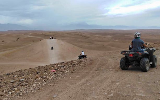 Quad biking adventure in Agafay Desert near Marrakech.