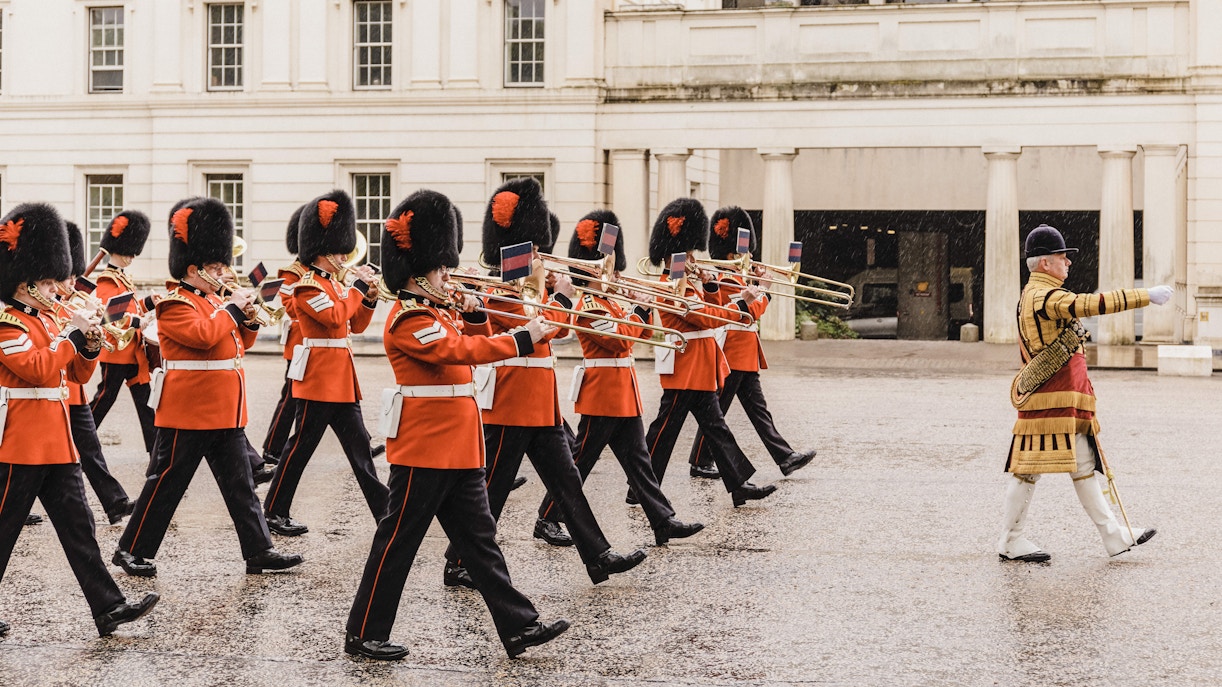Buckingham Palace Changing of the Guard ceremony, London.
