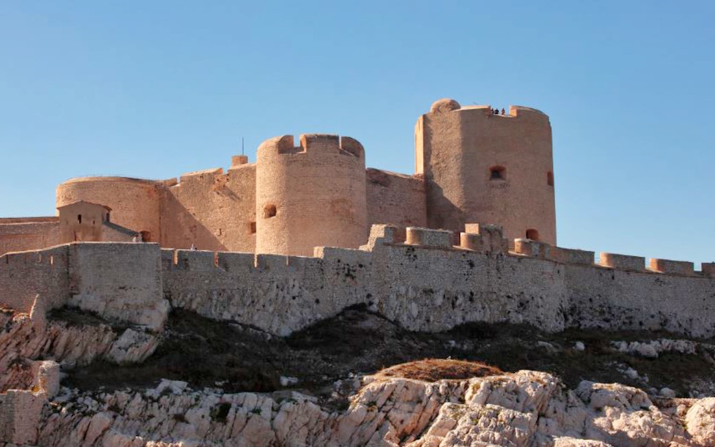 Château d’If fortress on rocky island, Marseille, France.