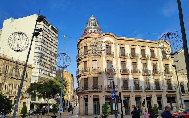 Historic building in Almeria city center, part of the Gastronomic Tapa Tour.