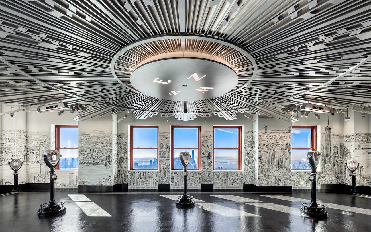 Observation deck interior with city views, NYC Explorer Pass-10.