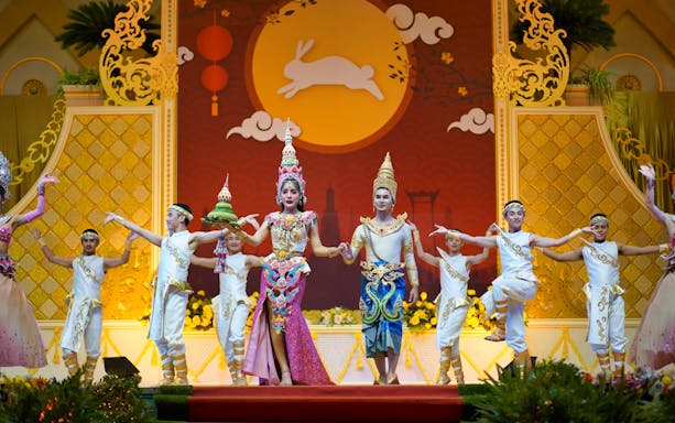 Traditional Thai dance performance at Sukhawadee House, Pattaya.