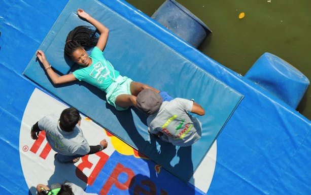 Participant preparing for Bungy Jump & Human Slingshot in Pattaya.