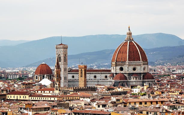 Florence skyline with Brunelleschi’s Dome and Giotto’s Campanile.