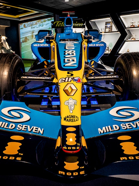 Formula 1 car display at Rafa Nadal Museum Xperience.