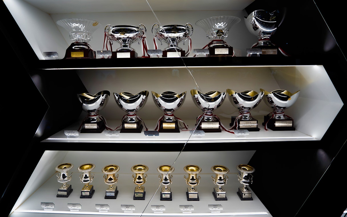 Trophies displayed at Rafa Nadal Museum Xperience.