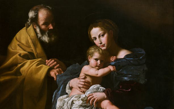 Painting of a family scene at the Albertina Gallery, Vienna.