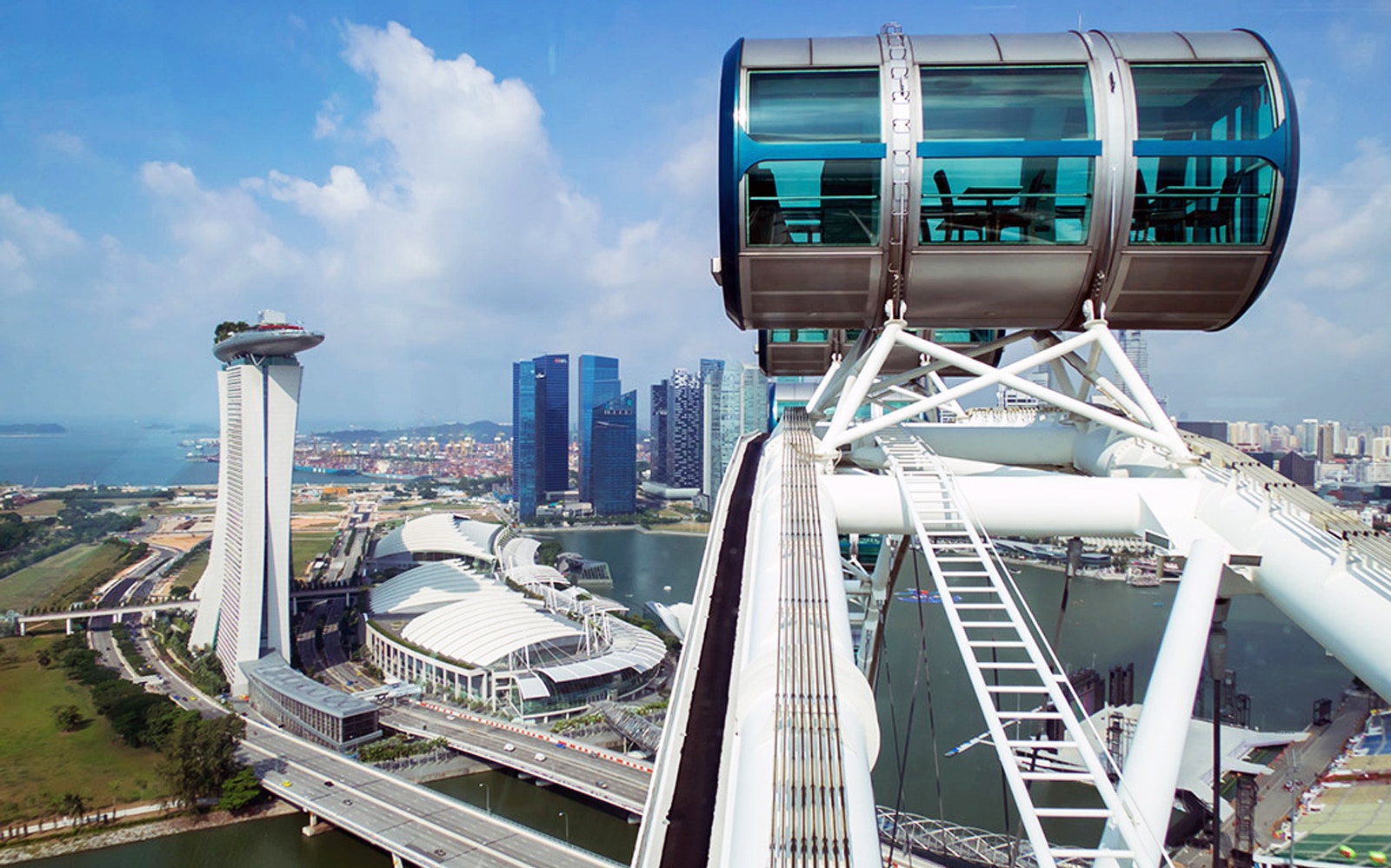 A cabin on the Singapore Flyer