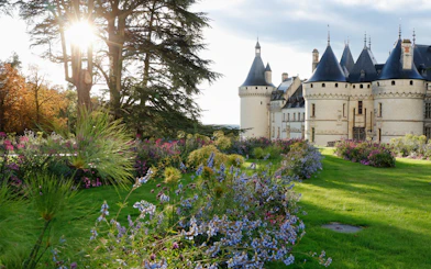 Chaumont sur Loire castle with gardens in Blois, France.