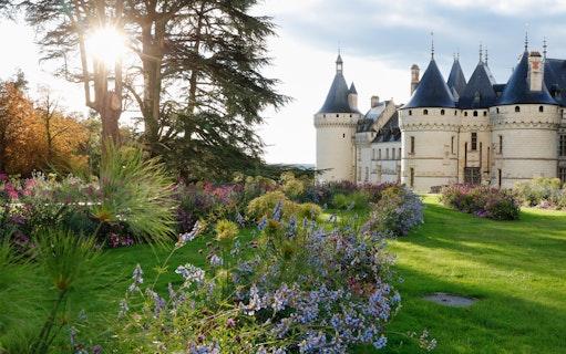 Chaumont sur Loire castle with gardens in Blois, France.