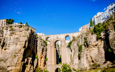 Ronda's Puente Nuevo bridge spanning a deep gorge, seen on a day trip from Málaga.