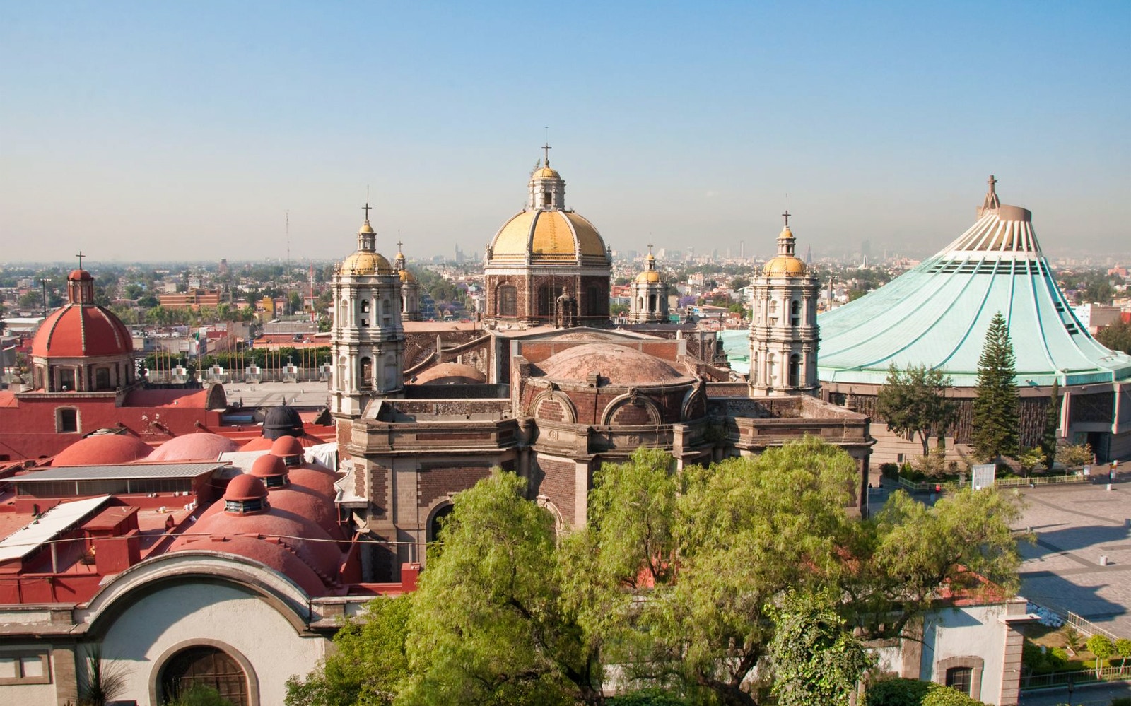 Teotihuacan pyramids with tourists, Tlatelolco ruins, Guadalupe Shrine, tequila tasting tour, Mexico City.