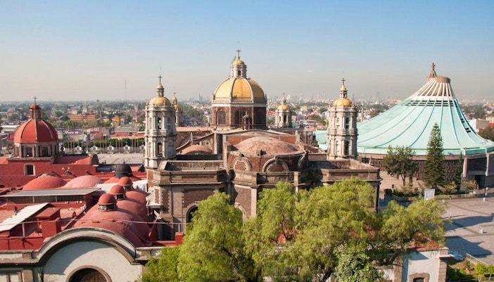 Teotihuacan pyramids with tourists, Tlatelolco ruins, Guadalupe Shrine, tequila tasting tour, Mexico City.