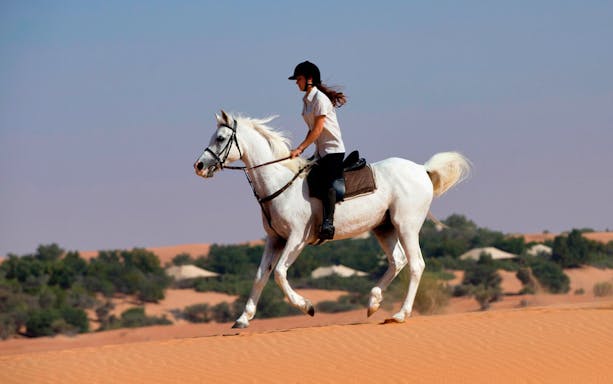 Horseback riding at Al Maha Desert Resort & Spa, Dubai.