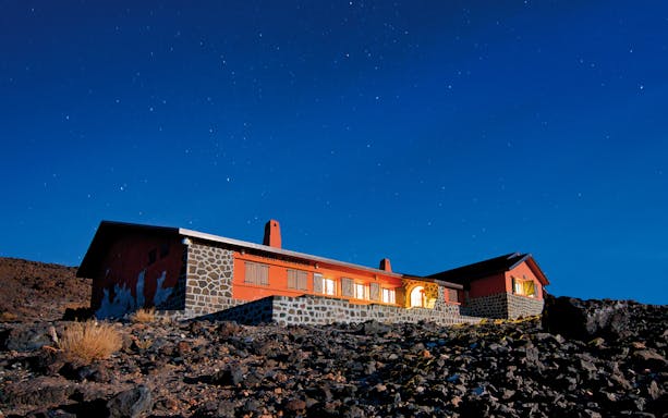 Teide Observatory under a starry night sky, Tenerife.