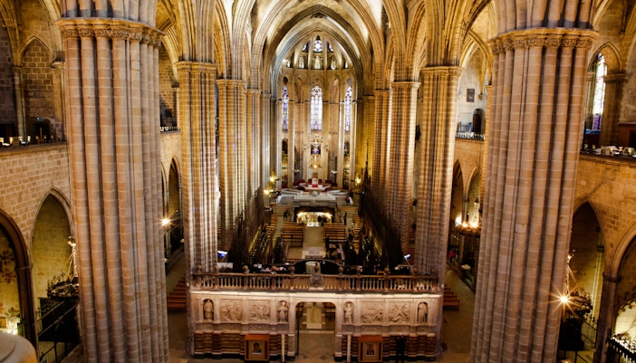 Inside Barcelona Cathedral