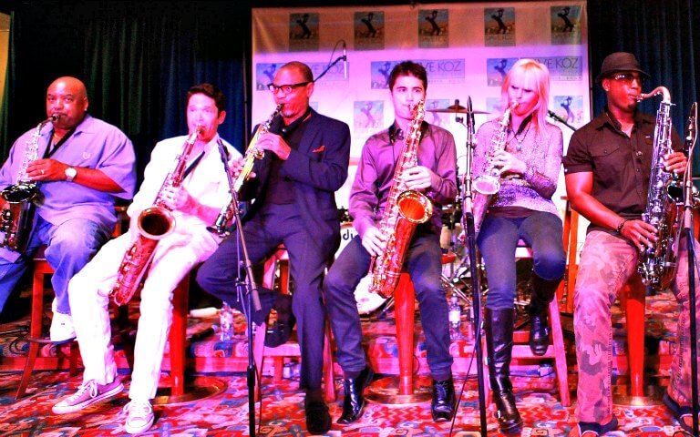 Jazz band performing live music on a cruise ship.