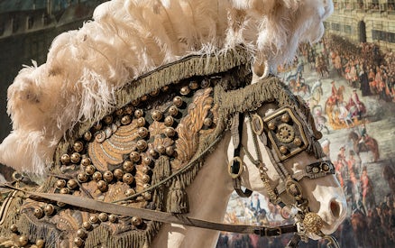 Decorated horse armor at Imperial Carriage Museum, Schönbrunn Palace.