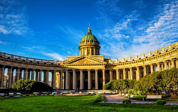 Kazan Cathedral in Saint Petersburg, part of the Full-Day City Tour with Hermitage Museum.