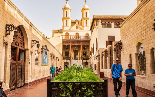 Hanging Church entrance in Cairo, part of the Full-Day Islamic and Coptic Cairo Private Tour.