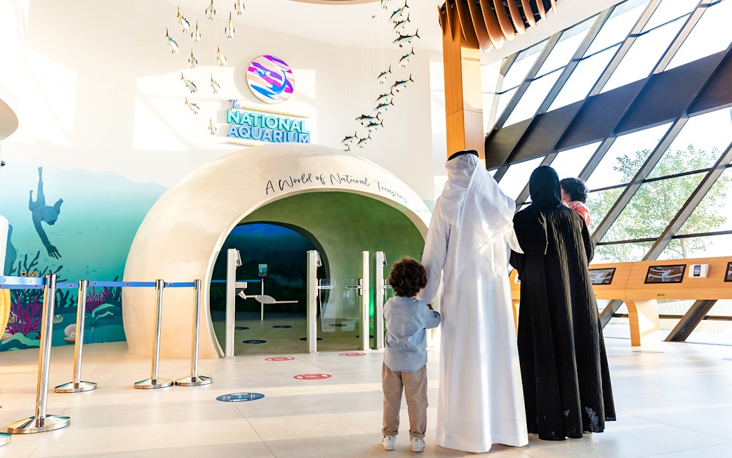 Visitors entering the National Aquarium Abu Dhabi.