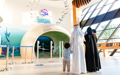 Visitors entering the National Aquarium Abu Dhabi.