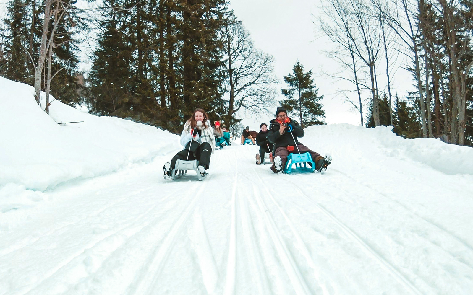 Winter Alpine Adventure with Snowshoe, Sledding and Cheese fondue lunch
