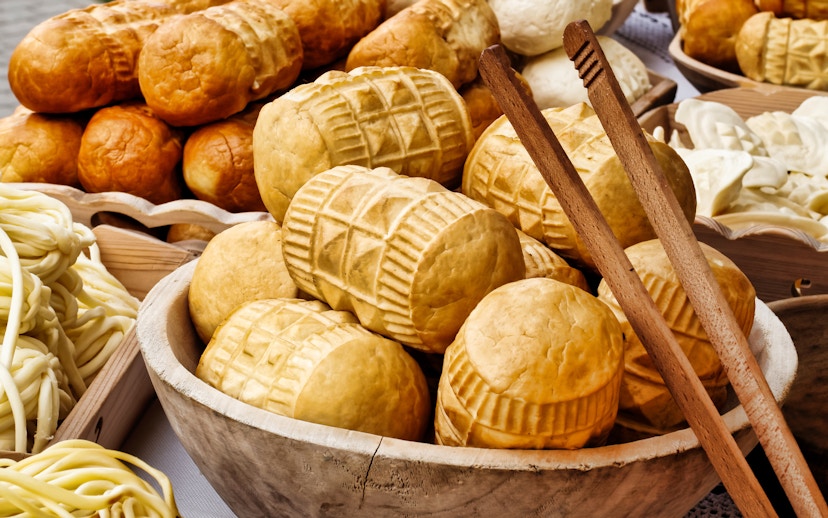 Highlander cheese selection at Koscielisko market in Zakopane.