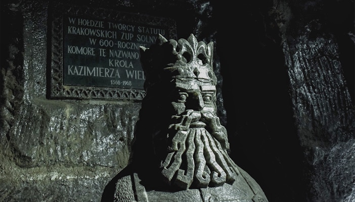 Büste von Kasimir dem III im Salzbergwerk Wieliczka