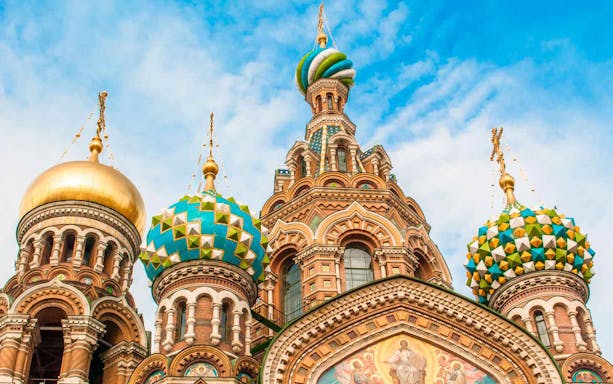 Church of the Savior on Spilled Blood domes in St. Petersburg, Russia, included in CityPass options.
