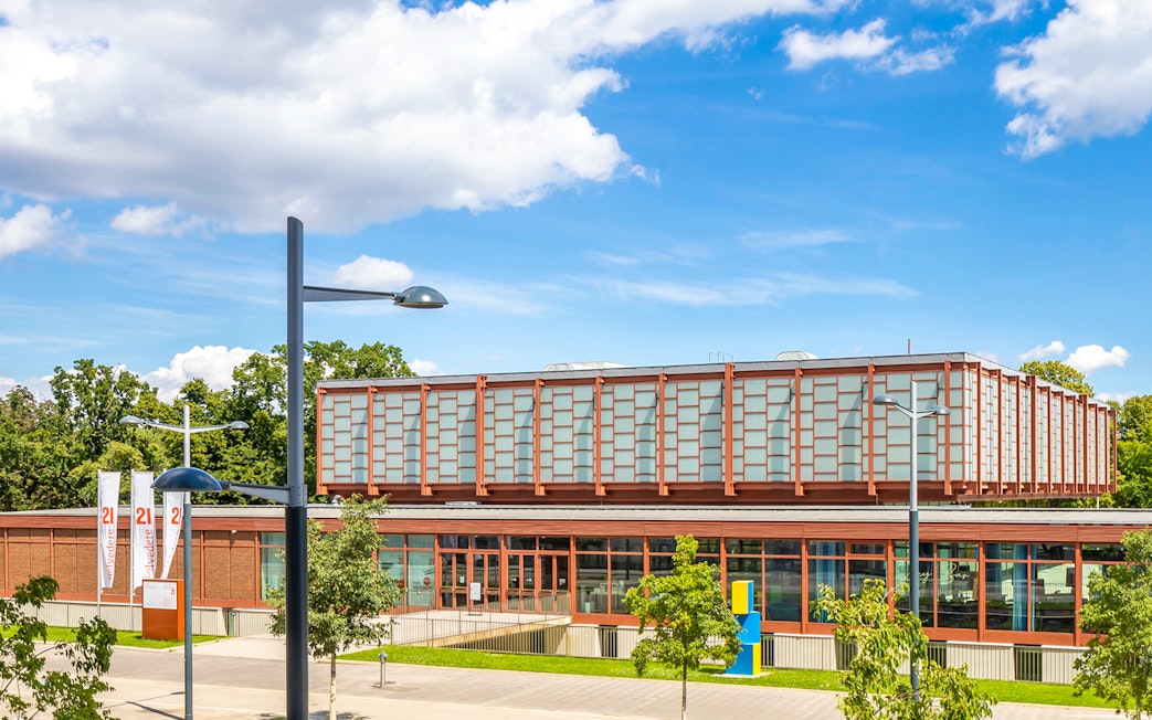 Belvedere 21 Museum of Contemporary Art exterior, Vienna.