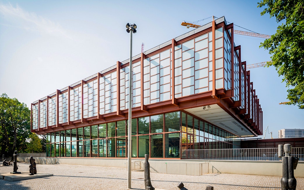 Belvedere 21 Museum of Contemporary Art exterior in Vienna, Austria.