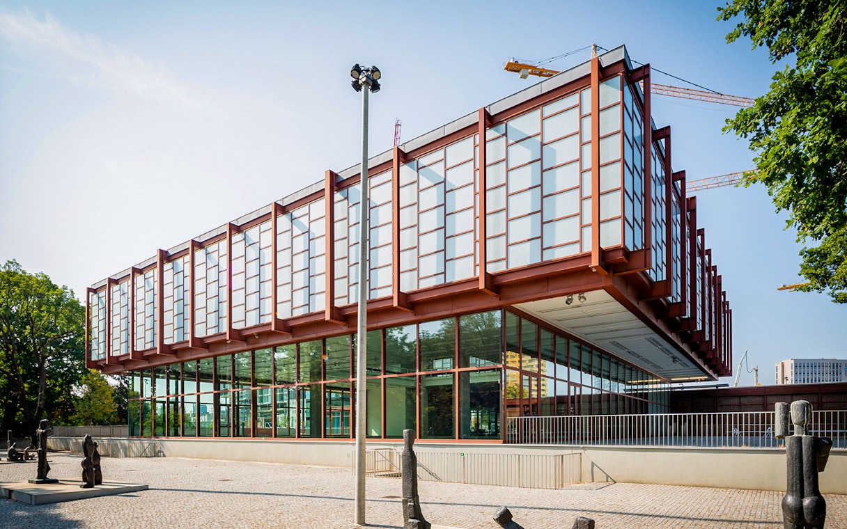 Belvedere 21 Museum of Contemporary Art exterior in Vienna, Austria.