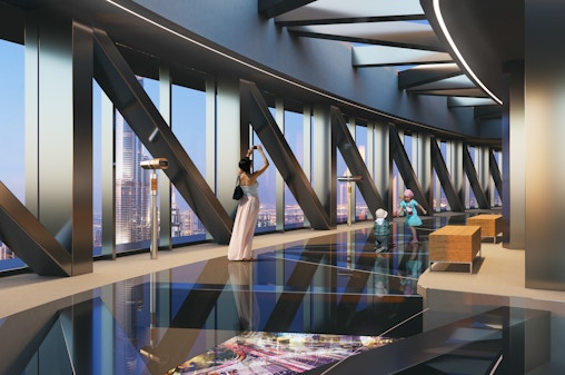 Sky Views Observatory & Glass Slide + Choice of Gold Menu Item at Sky 52 Restaurant