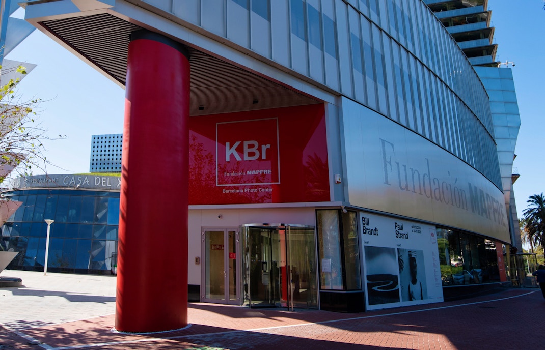 Visitors exploring exhibits at KBr Photography Center, Fundación MAPFRE, Valencia.