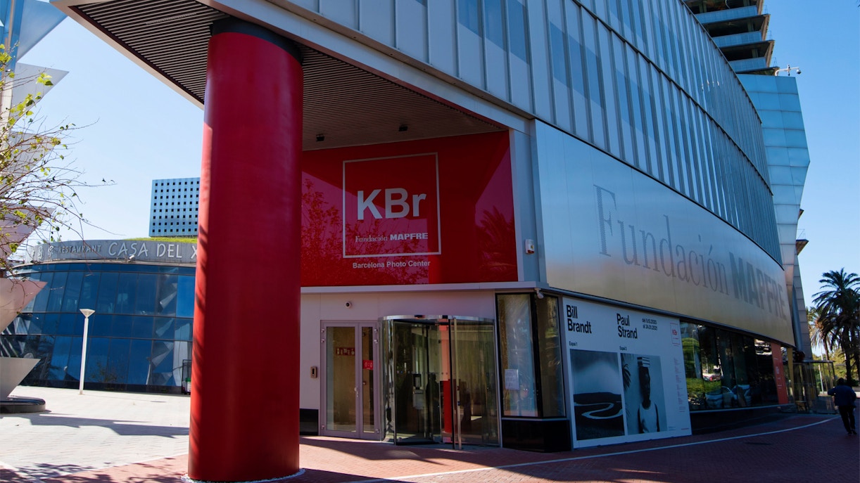 Visitors exploring exhibits at KBr Photography Center, Fundación MAPFRE, Valencia.